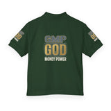 Youth Polo Shirt – GMP GOD Money Power Graphic