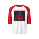 Raglan Shirt — Red Mystic Graphic ‘I Could Believe Anything’ Baseball Tee