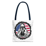 Patriotic 'God Money Power' Tote Bag - Americana Streetwear Canvas Tote