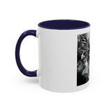 Angel Of Death- Gothic Grim Reaper & Serpent Accent Coffee Mug — Dark Fantasy Skull Art