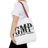 GMP "God Money Power" Graphic Tote Bag – Faith & Hustle Everyday Carry