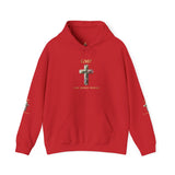 God Moves in Mysterious Ways Cross Hoodie — Floral Cross Religious Pullover