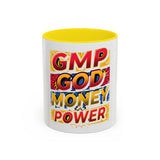 Coffee Mug — GMP: God Money Power Bold Typography Accent Mug