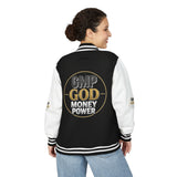 Letterman Jacket — GMP GOD Money Power Red & White Varsity Jacket