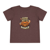 Toddler Tee — "God Money Power" Jack-o'-Lantern Halloween Shirt