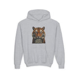 Tiger 'God Money Power' Youth Hoodie — Bold Graphic Pullover for Kids