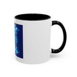Blue Urban Prayer Coffee Mug — "God, Money, Power" Accent Mug
