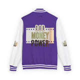 Letterman Jacket — 'God Money Power' Retro Varsity Jacket