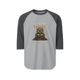 Raglan Shirt — GMP 'God Money Power' Gold Throne Graphic