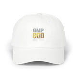 Classic Dad Cap — 'GMP GOD' Embroidered White Baseball Hat