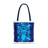 Blue 'God, Money, Power' Graphic Tote Bag – Spiritual Streetwear AOP