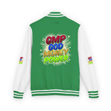 Letterman Jacket — GMP Good Money Power Colorful Splash Varsity Coat