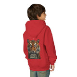 Tiger 'God Money Power' Youth Hoodie — Bold Graphic Pullover for Kids