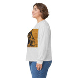 Long Sleeve Tee — 'God Money Power' Masked Saint Graphic