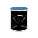 Angel Of Death Grim Reaper Black Accent Coffee Mug — Dark Gothic Scythe Design (11/15oz)