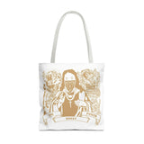 Gold Saint Mary Illustration Tote Bag — Bad Money Power Graphic Tote