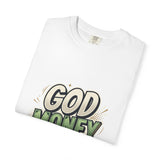 God Money Power Graphic T-Shirt — Bold Retro Faith & Hustle Tee