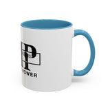 GMP "God Money Power" Accent Coffee Mug — Bold Black Scripture-Inspired Design (11/15oz)