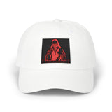 Dad Cap — Retro Red Neon Skull Embroidery