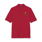 Embroidered Gold Bear Polo Shirt - Classic Casual Polo with Small Chest & Sleeve Embroidery
