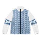 GMP Branded Puffer Jacket — All-Over Logo Men's Winter Coat