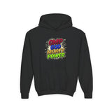 Youth Hoodie — GMP God Money Power Rainbow Graphic