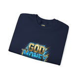 God Money Power Crewneck Sweatshirt — Bold Faith & Hustle Graphic Pullover