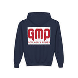 Youth Hoodie - GMP (God Money Power) Bold Red Graphic