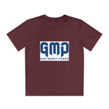 GMP "God Money Power" Youth Tee - Athletic Faith-Based Logo Shirt