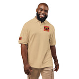 Embroidered Floral Skull Polo