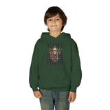 Youth Hoodie "God Money Power" Skull Graphic