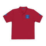 Embroidered Blue Sequin Patch Polo Shirt