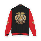 Tiger Crest Letterman Jacket — GMP "Good Money Power" Red & White Varsity