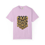 Good Money Power Graphic Tee — GMP 3D Gold Lettering T-Shirt