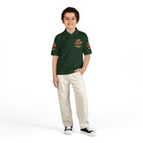 Kids' Halloween Pumpkin Polo - "God Money Power" Graphic