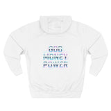 Hoodie - 'God Money Power' Graphic Fleece Pullover