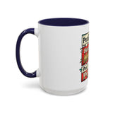 Put GOD First Hustle For The MONEY Accent Coffee Mug — Motivational Faith & Success Gift (11/15 oz)