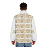Vintage Portrait Pattern Puffer Jacket