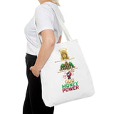 God Money Power Tote Bag — Christian Faith & Prosperity Graphic Tote