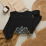 Crewneck Sweatshirt — "God Money Power" Graphic Pullover