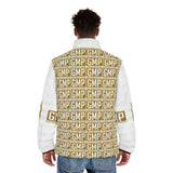 GMP Logo Puffer Jacket — Gold Repeat all-over Print