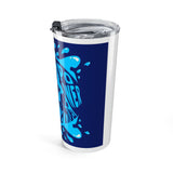 20oz Blue Graphic Tumbler — 'Good Money' Bandana Figure Stainless Travel Cup