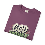 God Money Power Graphic T-Shirt — Bold Retro Faith & Hustle Tee