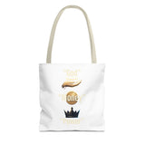 Inspirational 'God, Money, Power' Graphic Tote Bag
