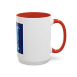 Blue Urban Prayer Coffee Mug — "God, Money, Power" Accent Mug