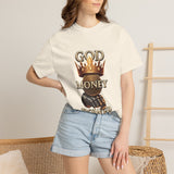 God Money Power T-Shirt — Crown, Coin & Fist Graphic Tee