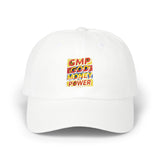 Dad Cap — GMP GOD MONEY POWER Embroidered White Baseball Hat