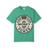 God Money Power T-Shirt — Crown Emblem Graphic Tee (God • Money • Power)