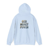 God Money Power Hoodie — Graphic Religious Inspirational Pullover
