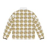 Men's Puffer Jacket — Gold Monogram Repeat AOP
